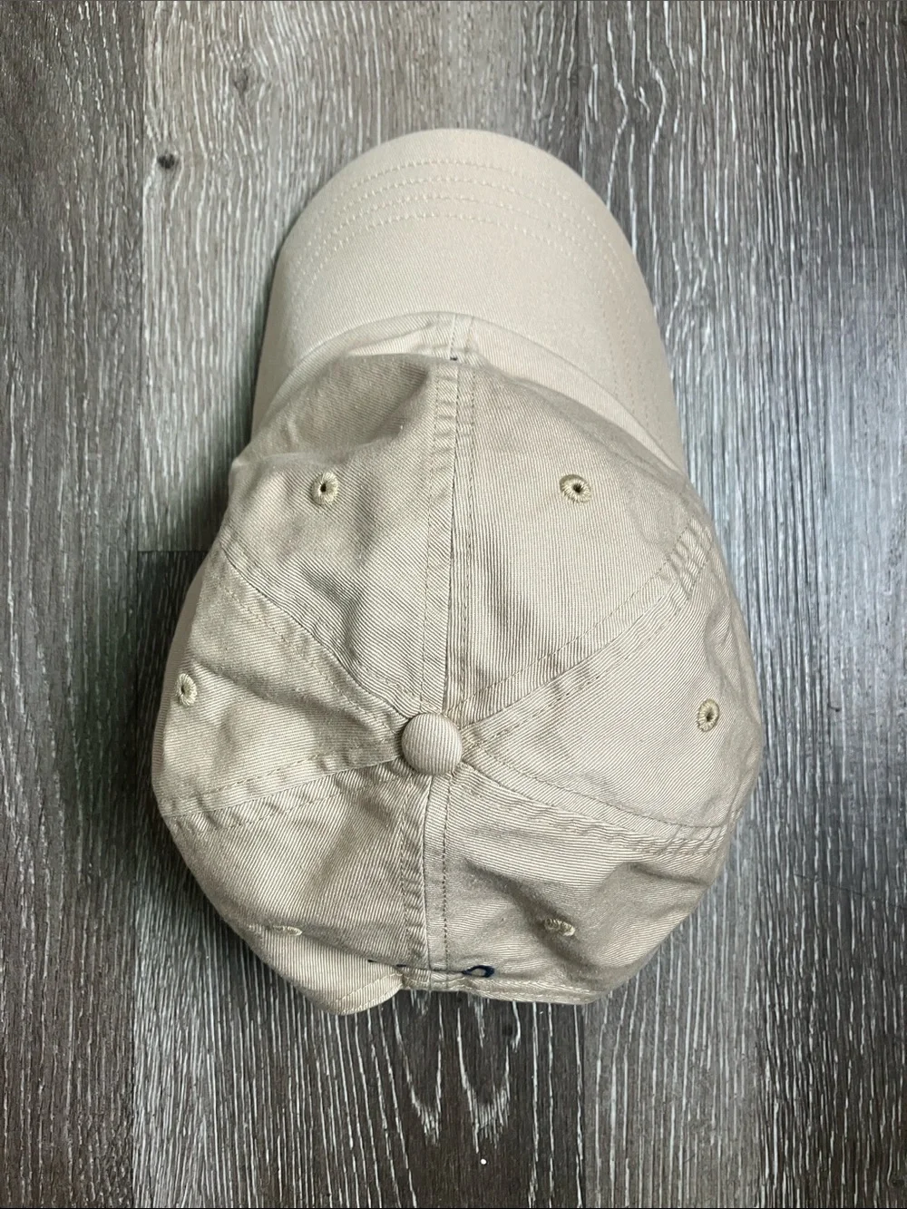Polo by Ralph Lauren Men's Khaki Baseball Cap with Navy Pony